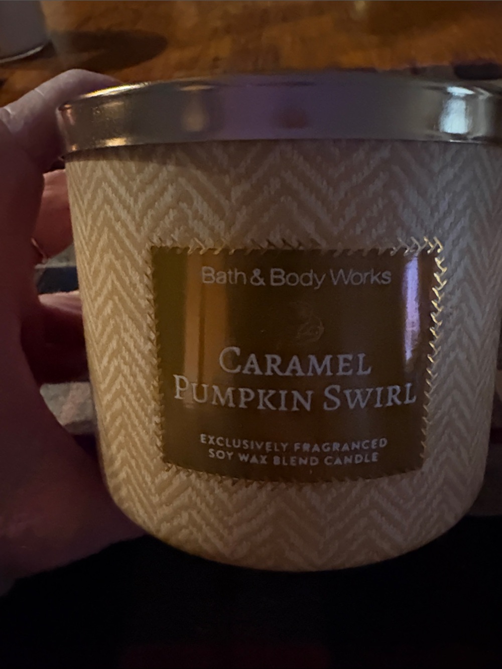 Nwt “Caramel Pumpkin Swirl” 3 Wick Candle from B&B Fall Collection. A #1 Scent !